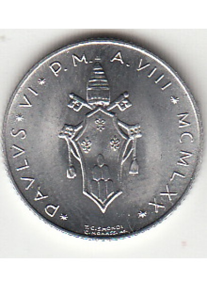 1970 Anno VIII - Lire 2  Fior di Conio Paolo VI 